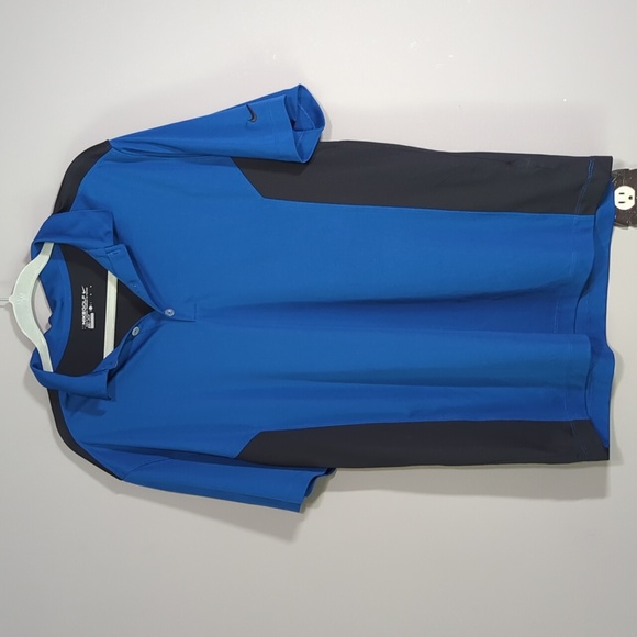 Nike Golf Polo Men's Large Blue and Black Like New - Picture 1 of 9